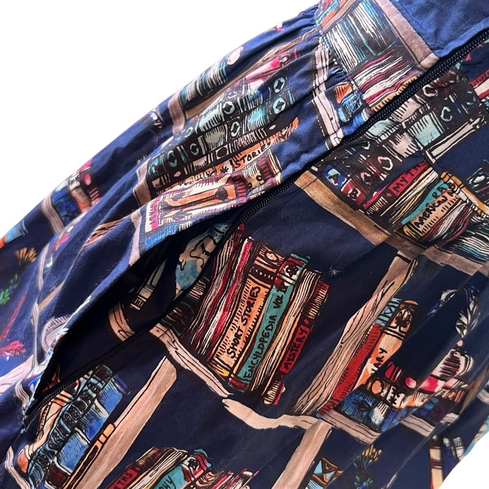 Blue Book Print Dress - Picture 9 of 13